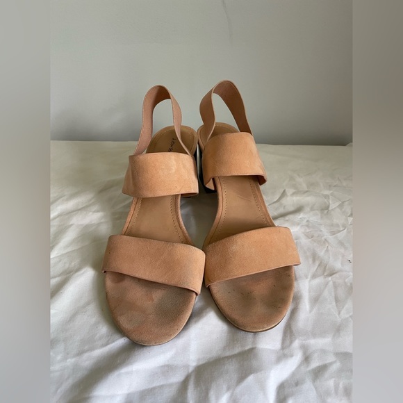 & Other Stories Suede Block Heel Sandals Size 10 - Picture 2 of 5